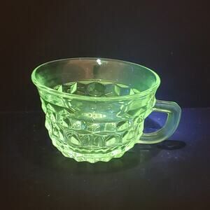 1 Vintage Jeanette Cubist Stacked Tea Cup Flare Rim 2.25" Tall